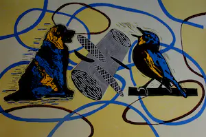 Hans Wap - Zeefdruk: Two birds of one feather - 1998 kaufen? Bieten Sie von 69!