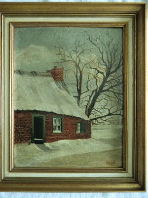 Niet of onleesbaar gesigneerd - Boerderij in de winter kopen? Bied vanaf 1!