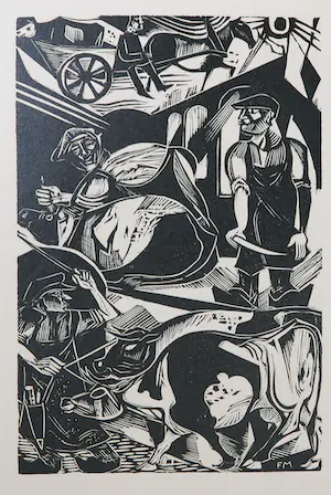 Fokko Mees - en andere! - Lot van 5 houtsnedes en een uitgave van 'Zwart Wit' kopen? Bied vanaf 50!