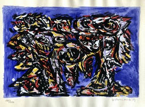 Theo Wolvecamp - Abstractie in blauw kopen? Bied vanaf 125!
