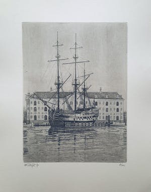 Michiel Schrijver - Scheepvaartmuseum met VOC schip Amsterdam - 21107 kopen? Bied vanaf 20!