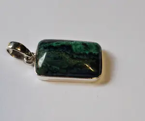 Nieuwe Natuurlijke zilveren hanger met mooie Malachiet Azurite kopen? Bied vanaf 65!