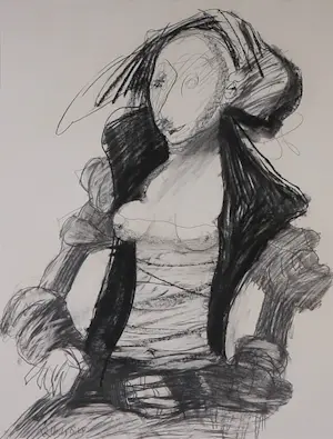 Aart Roos - Gemengde techniek, Zonder titel - Ingelijst kopen? Bied vanaf 50!