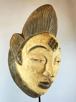 Punu - 220307 African Punu-Lumbo mask - Gabon. verkocht voor € 45!
