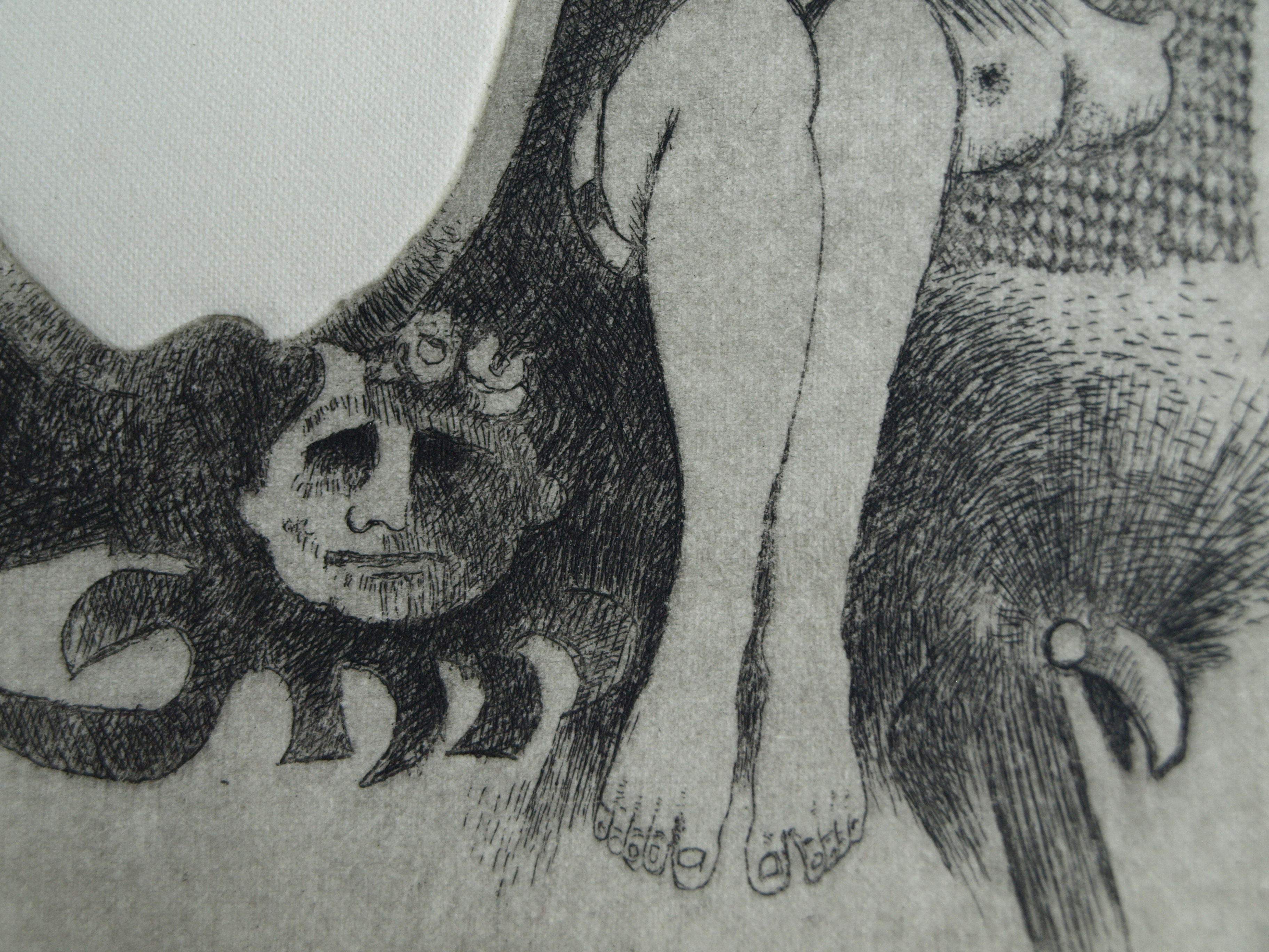 Niet of onleesbaar gesigneerd - Ets, Voor de Spiegel – gesigneerd - 1970 kopen? Bied vanaf 1!