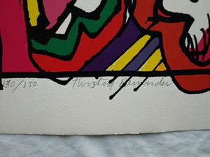 George Heidweiller - Zeefdruk op geschept papier , Twisted Reminder – 1997 – Pop-Art kopen? Bied vanaf 1!