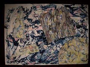 Karel Slingervoet - Grote Expressieve Collage van Haarlemse Materieschilder en Collagist kopen? Bied vanaf 1!