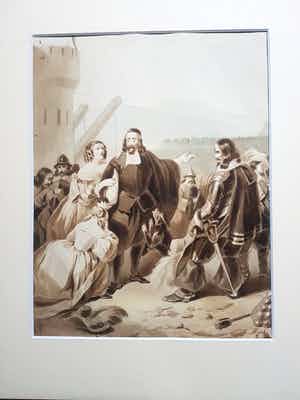 Charles Rochussen - C.Rochussen 1814-1897 originele tekening in sepia verkocht voor € 70!