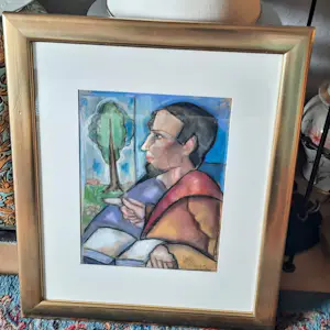 Henk Schuurman - Aquarell Zeichnung Pastellkreide Bütten Herren Porträt signiert Größe 58 x 48 cm kopen? Bied vanaf 140!