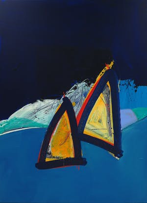 Arty Grimm - Olieverf op doek, Abstracte compositie - Ingelijst (Zeer groot) kopen? Bied vanaf 1!