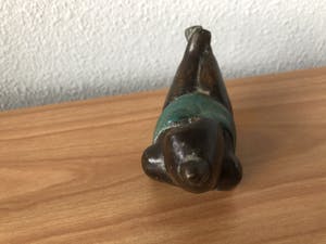 Brons (Onbekend) - Bronzen beeldje dikke dame in badpak. kopen? Bied vanaf 25!