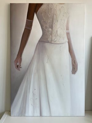 Arnout Killian - Life-size painting of intricate wedding dress kopen? Bied vanaf 650!