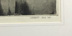 Gerrit Ris - Ets/Aquatint, Dooi water op de Leyen - Ingelijst kopen? Bied vanaf 1!