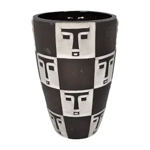 Potterie Ravelli - vaas met decoratie van maskers kopen? Bied vanaf 65!