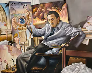 Alfonso Moreno - Salvador Dali in zijn atelier in New York kopen? Bied vanaf 395!