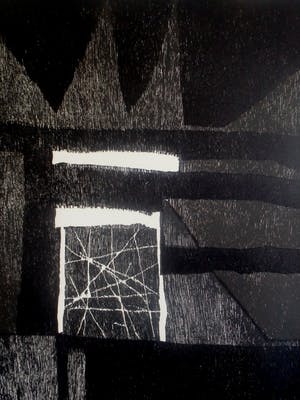 Guillaume Le Roy - Compositie in zwart-wit kopen? Bied vanaf 50!