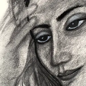 Corneille - houtskool tekening - La Rêveuse (1994) kopen? Bied vanaf 3500!