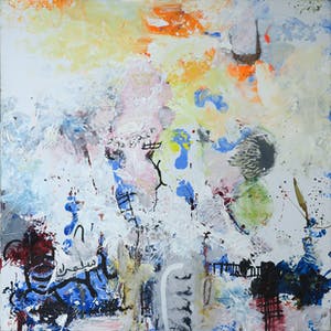 Rachid Ben Ali - Gemengde techniek op doek, Zonder titel (Zeer groot!) kopen? Bied vanaf 450!