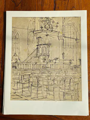 Dick Ket - Acht tekeningen van Dick Ket kopen? Bied vanaf 75!