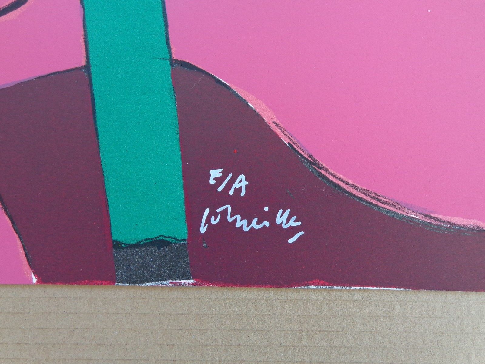 Corneille - ROZE NAAKTE VROUW / KLEURZEEFDRUK / 64x50cm / SIG kopen? Bied vanaf 195!