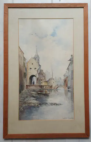 Hermanus Koekkoek (jr.) - Jan van Couver : Aquarel kopen? Bied vanaf 1!