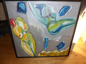Frenk van Heeswijk - Naakt groot olieverfschilderij op doek in goede conditie '92 kopen? Bied vanaf 60!