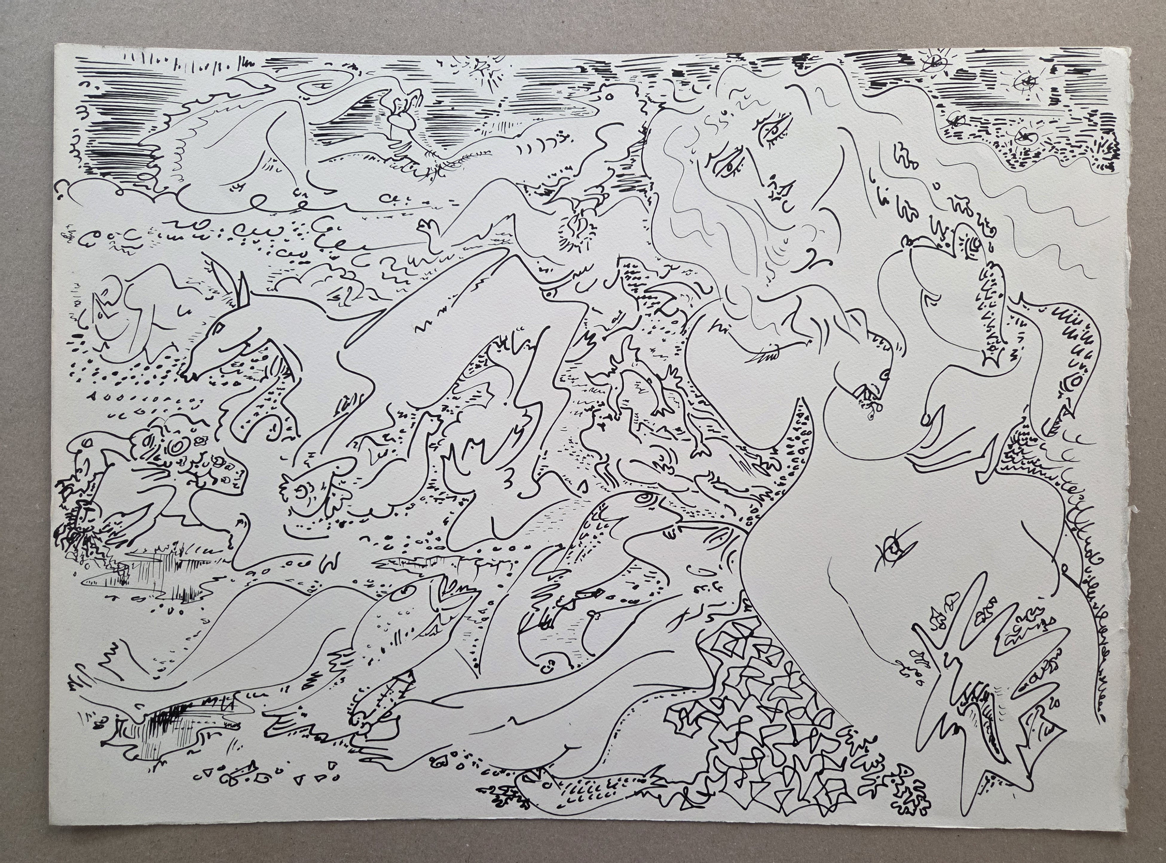 Andre Masson - Dessins Erotiques. Vrouw. Figuren. kaufen? Bieten Sie von 79!