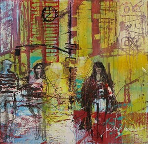 Peter Meijer - Handbewerkte zeefdruk, To the bar - Ingelijst kopen? Bied vanaf 50!