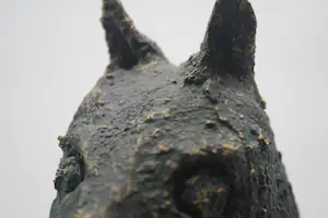 Niet of onleesbaar gesigneerd - Uitermate Prachtig Terracota Paard- Bladgoud (20e eeuw) kopen? Bied vanaf 1!