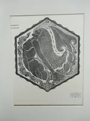 Johan Bernard Kamp - DE GREEP /// HOUTSNEDE VAN JOHAN BERNARD KAMP kopen? Bied vanaf 25!