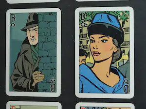 Edgar Pierre Jacobs - 1 Zeefdruk + 34 ingelijste kaartjes , Blake en Mortimer, “Het Gele Teken” kopen? Bied vanaf 1!