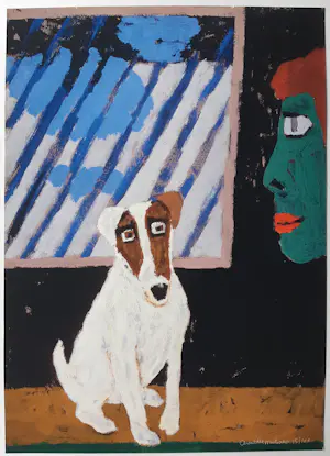 Charlotte Mutsaers - Portret met hond kopen? Bied vanaf 150!