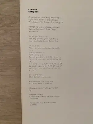 Keith Haring - Catalogus : Expositie Stedelijk Museum - Amsterdam 1986 kopen? Bied vanaf 300!