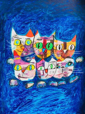 Franz Lauter - De poezenfamilie kopen? Bied vanaf 65!