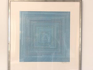 Patty Harpenau - Vierkant - lichtblauw Jaar 1989 - straalt rust uit kopen? Bied vanaf 45!