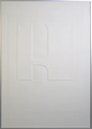 Harry van Kuyk - Reliëfdruk, Letter R - Ingelijst kopen? Bied vanaf 250!