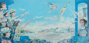 Dirkje Kuik - Monumentaal drie-luik, Jaargetijde - Ingelijst (Zeer groot!) kopen? Bied vanaf 1!