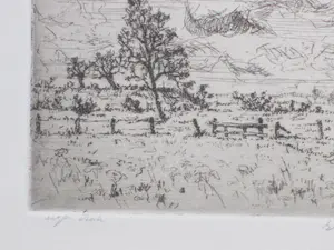 Anton Erkelens - Stormachtig weer - Ets kopen? Bied vanaf 40!