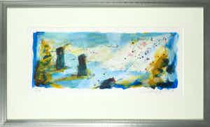 Richard Smeets - Zeefdruk, Zonder titel - Ingelijst verkocht voor € 35!