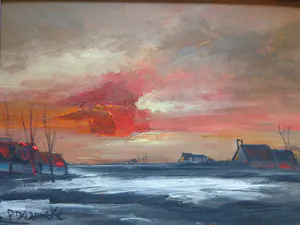 Paul Permeke - EXPRESSIONISME / LANDSCHAP / OLIEVERF PANEEL / 42x52cm / KADER / SIG kopen? Bied vanaf 275!