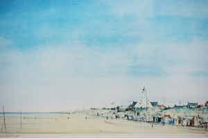 Ciano Siewert - Litho - Oer Hollands Landschap - Katwijk verkocht voor € 50!