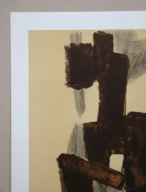 Pierre Soulages - Peinture sur papier - Lithografie - 1962 - Gesigneerd en gedateerd kopen? Bied vanaf 240!
