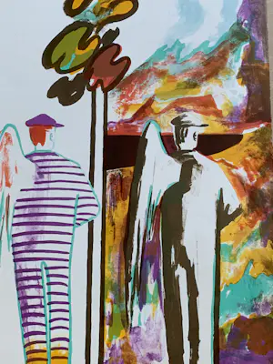 Hannes Postma - Kleurrijke litho 110/190 kopen? Bied vanaf 50!