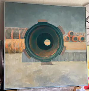 Nel Pot - acrylverf op doek - zonder titel - gesigneerd - 1988 - 100 x 100 cm kopen? Bied vanaf 150!