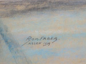 Romke faber - Bosgezicht bij vijver - Pastel kopen? Bied vanaf 70!