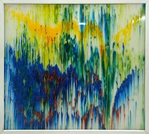 Niet of onleesbaar gesigneerd - Materiewerk van Epoxy, Zonder Titel - Ingelijst kopen? Bied vanaf 1!