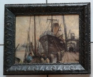 Joseph van de Wall Perne - Vrachtschip aan de kade kopen? Bied vanaf 190!