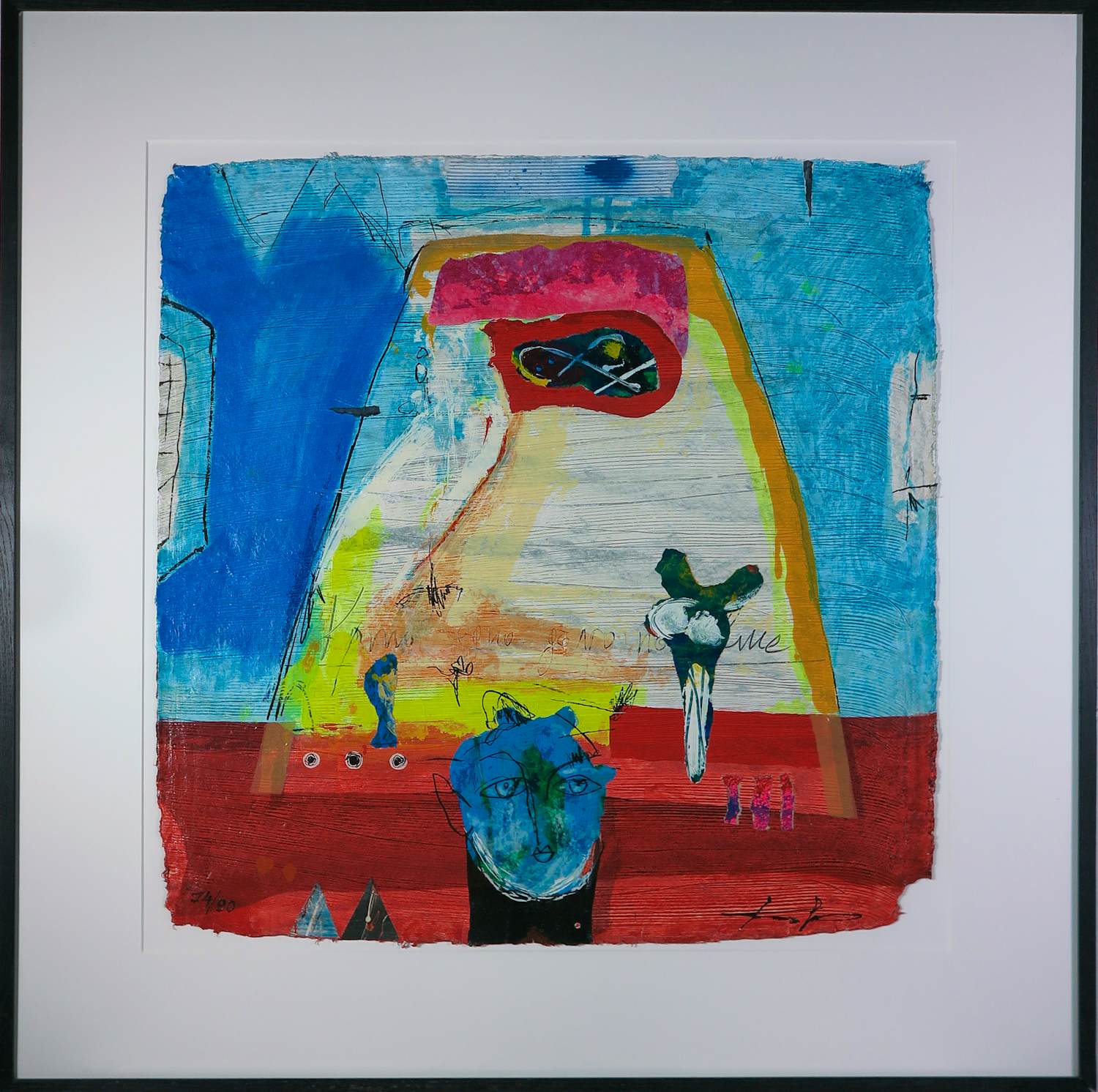 Kantcho Kanev - Zeefdruk en Collage, Glero - Ingelijst (Groot) kopen? Bied vanaf 50!