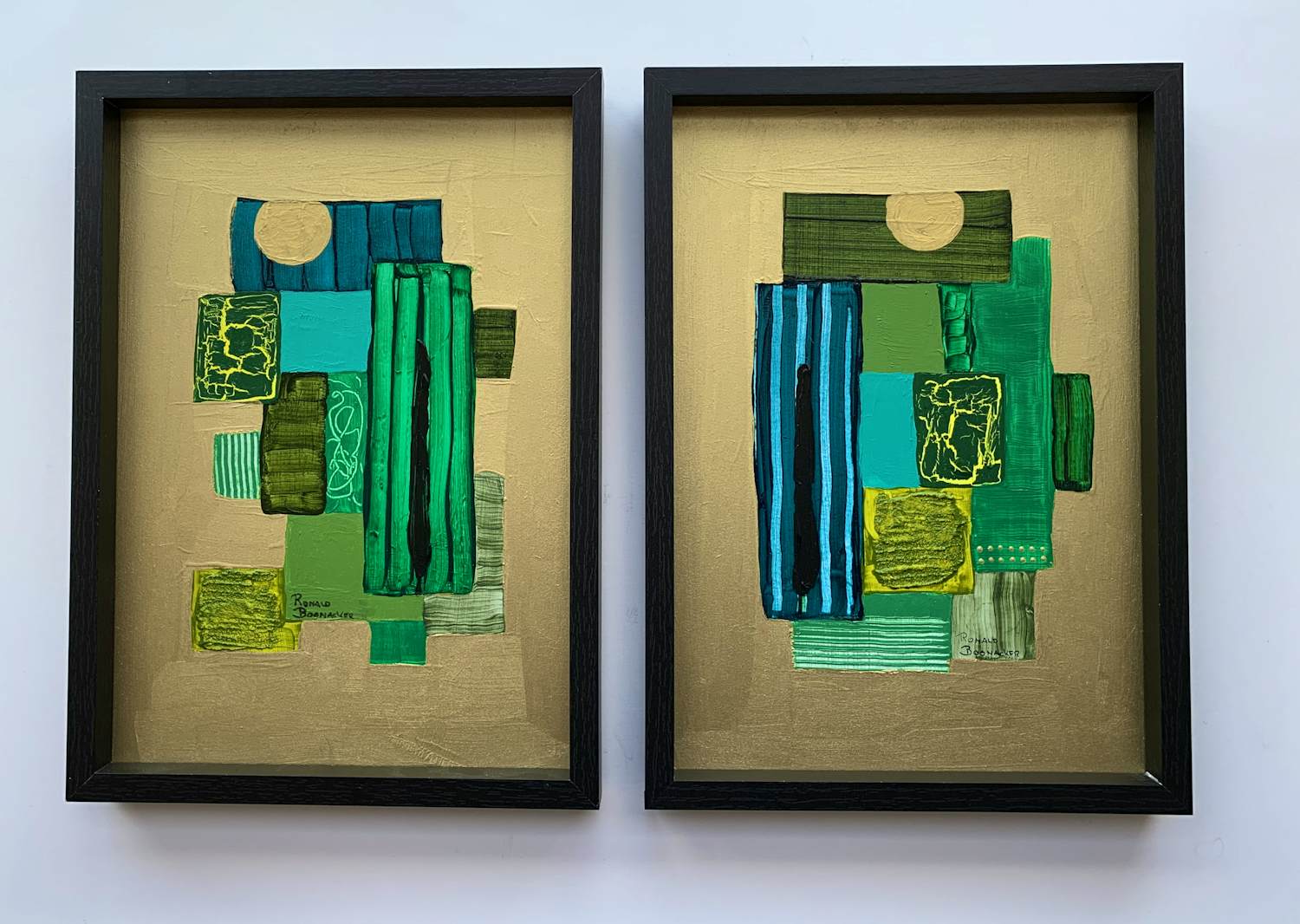 Ronald Boonacker - Italiaans Landschap /DUO IV (Certificaat van echtheid) verkocht voor € 155!