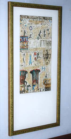 Gea Karhof - Song of the universe (Egypte) - handgekleurde ets, oplage 100 verkocht voor € 50!